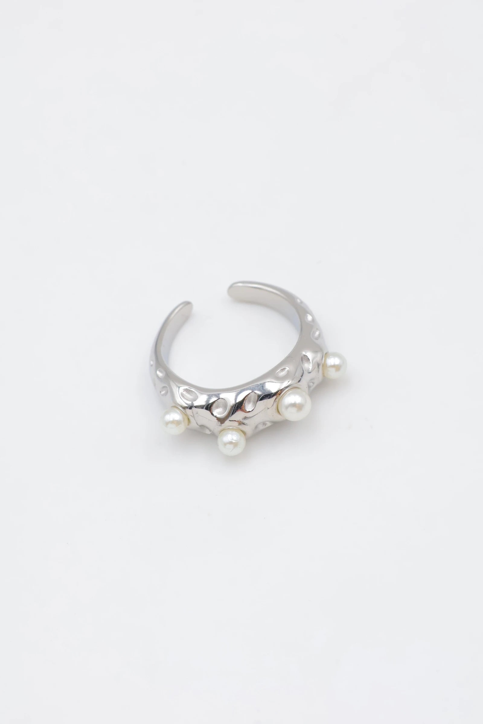 Bague en acier inoxydable ajustable - ARGENT
