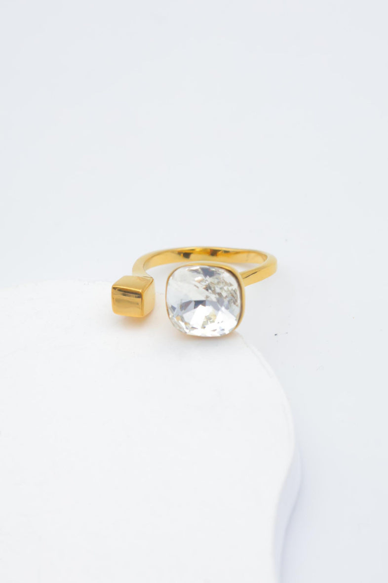 Bague en acier inoxydable ajustable - BLANC