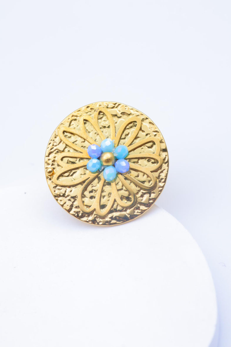 Bague en acier inoxydable ajustable - BLEU