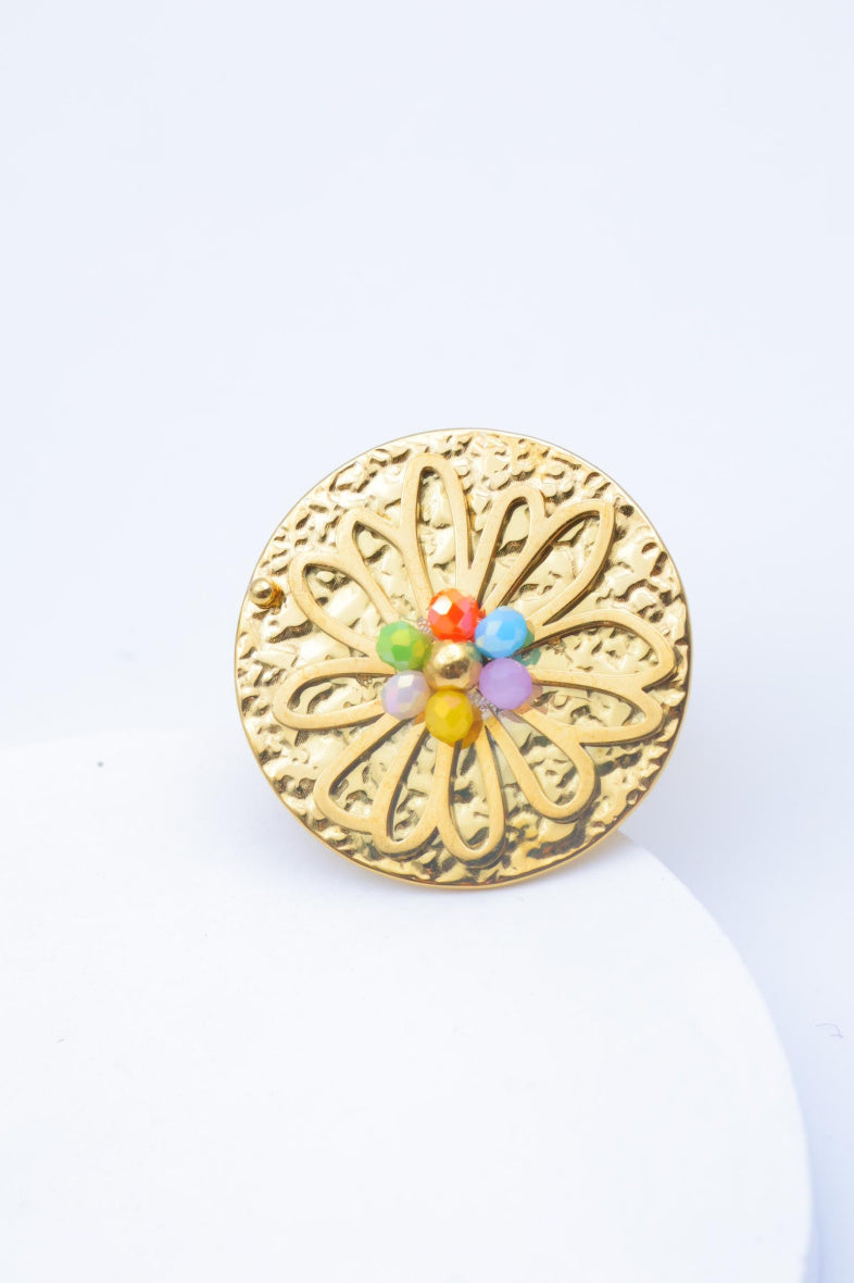 Bague en acier inoxydable ajustable - MULTICOLORE