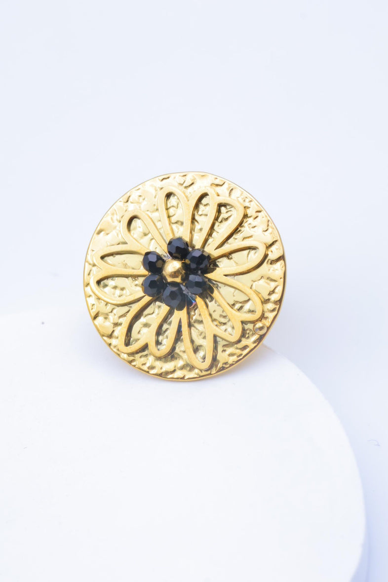 Bague en acier inoxydable ajustable - NOIR