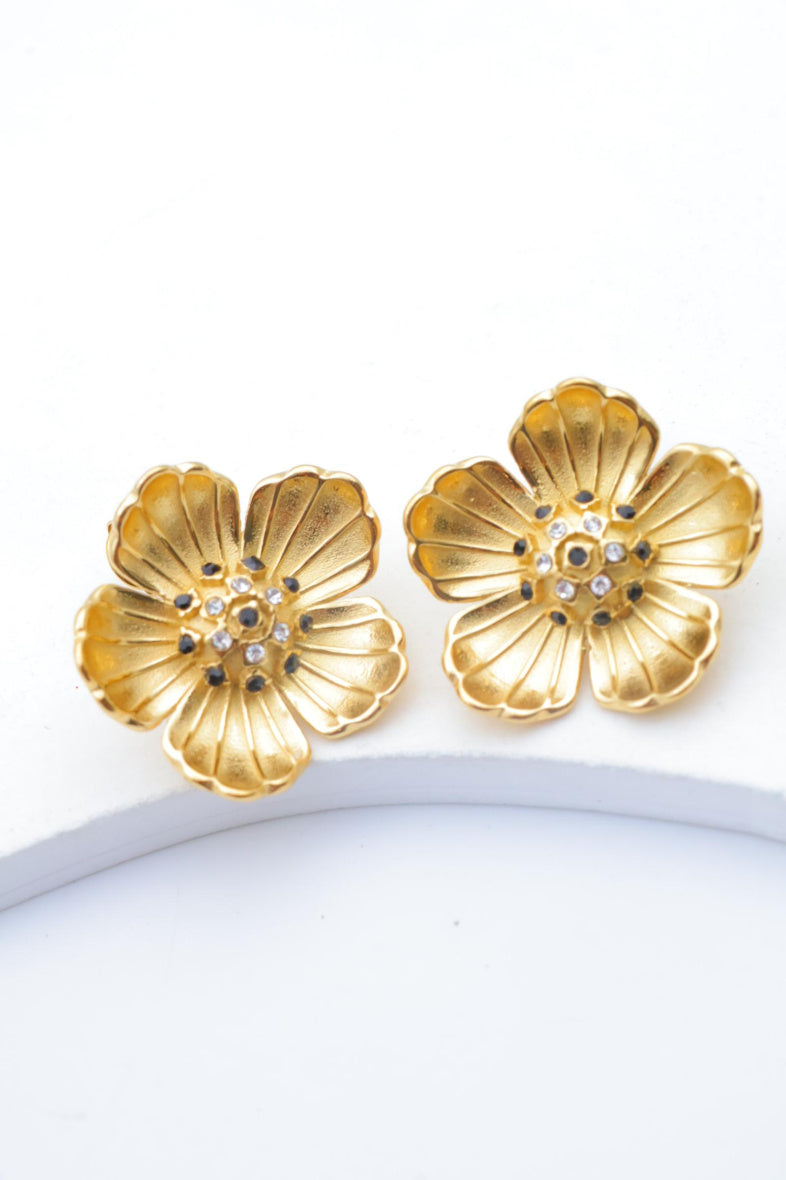 Boucles d'oreilles en acier inoxydable - NOIR