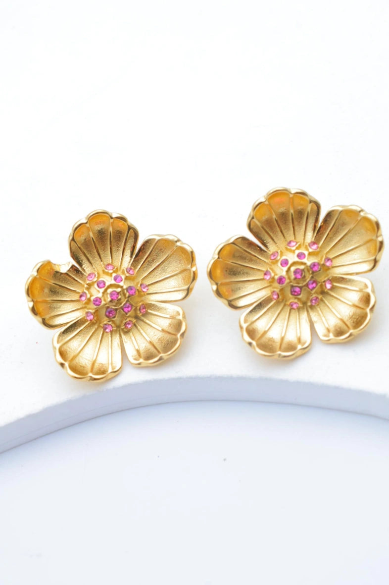 Boucles d'oreilles en acier inoxydable - ROSE