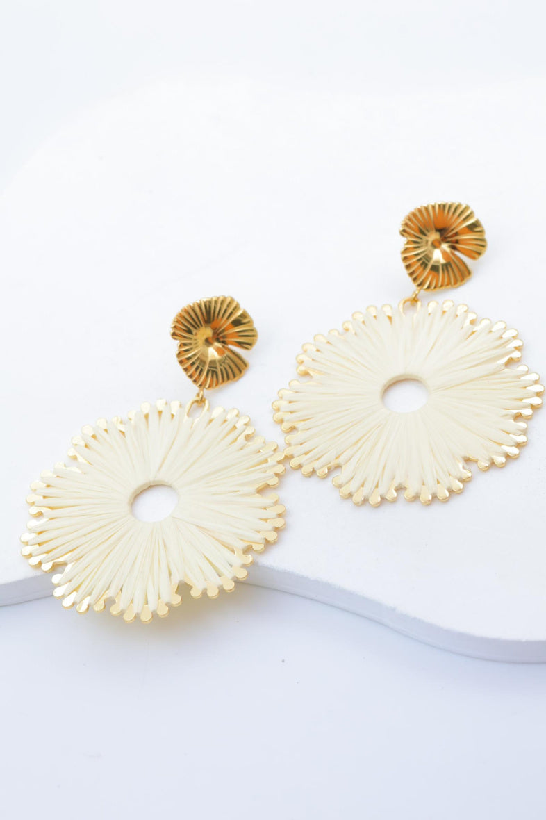 Boucles d'oreilles en acier inoxydable - BLANC
