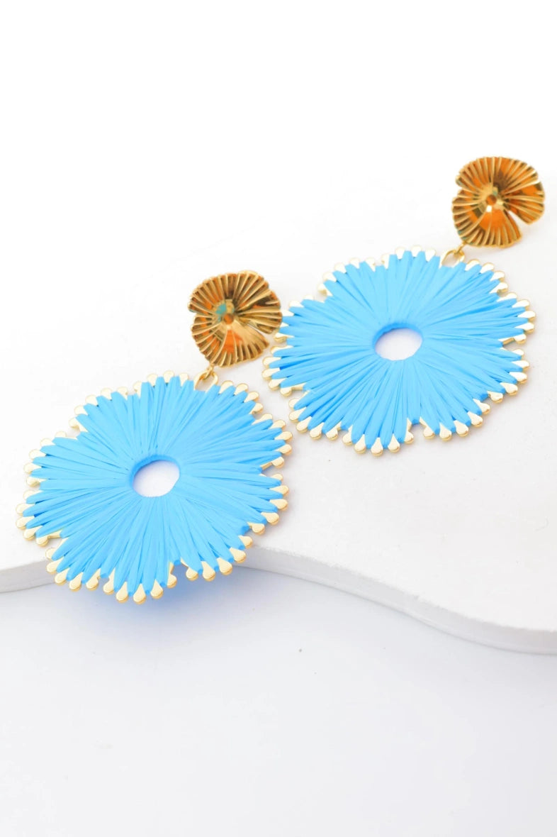 Boucles d'oreilles en acier inoxydable - BLEU