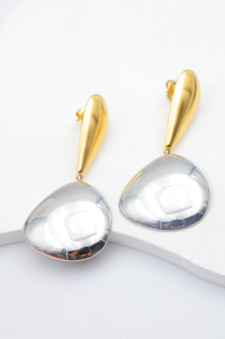 Boucles d'oreilles en acier inoxydable - ARGENT