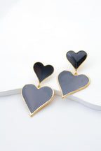 Boucles d'oreilles en acier inoxydable - NOIR