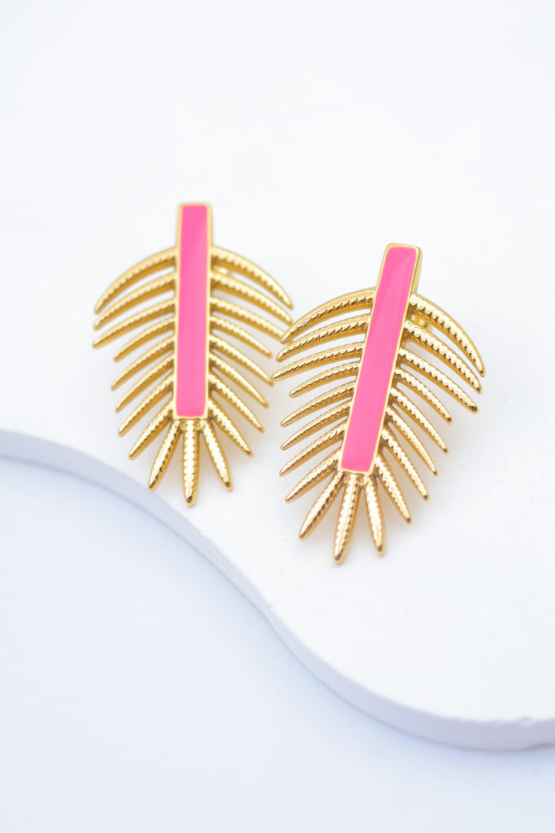 Boucles d'oreilles en acier inoxydable - ROSE