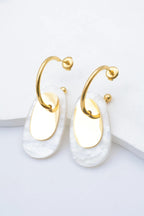 Boucles d'oreilles en acier inoxydable - BLANC