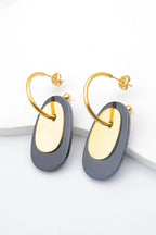 Boucles d'oreilles en acier inoxydable - NOIR
