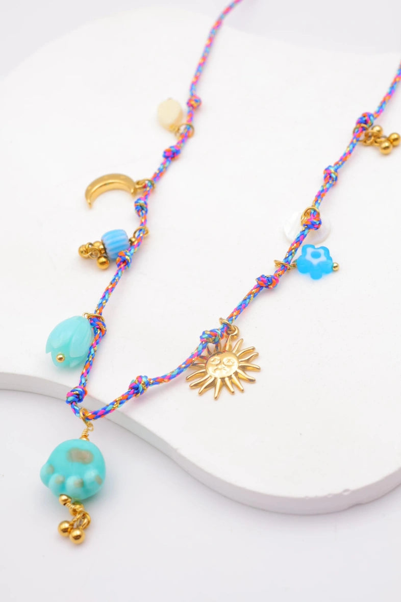 Collier en acier inoxydable - BLEU