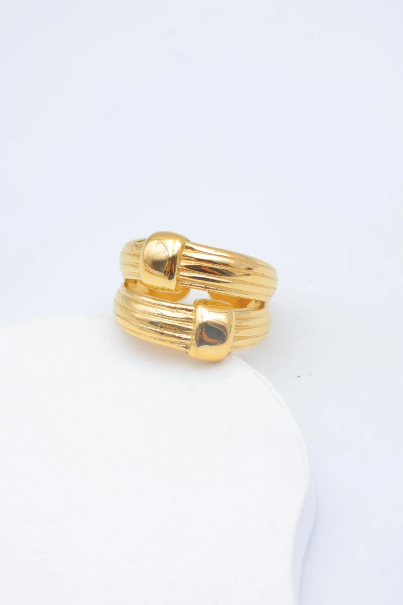 Bague en acier inoxydable ajustable - DORÉ