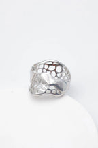 Bague en acier inoxydable ajustable - ARGENT