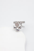 Bague en acier inoxydable ajustable - ARGENT