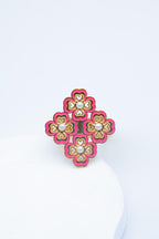 Bague en acier inoxydable ajustable - FUCHSIA