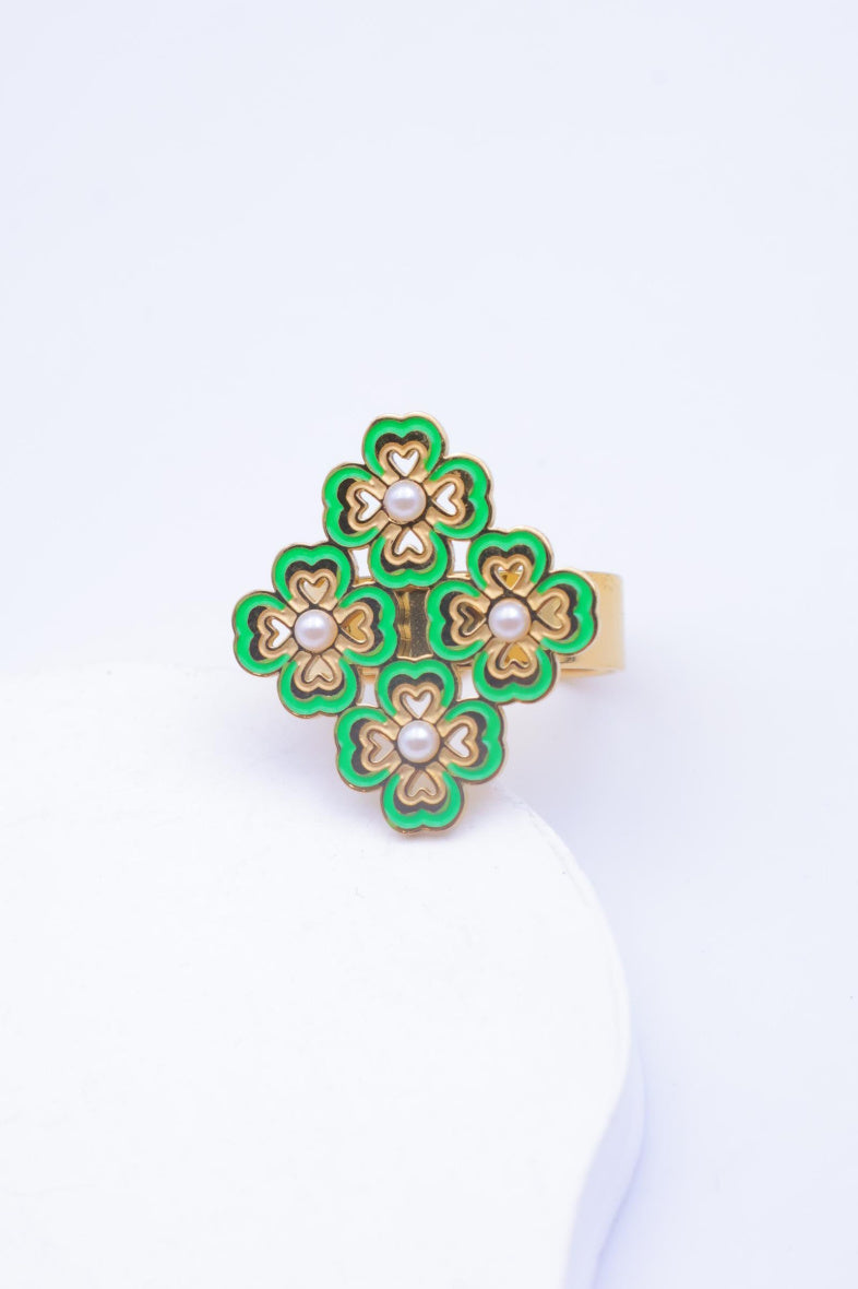 Bague en acier inoxydable ajustable - VERT
