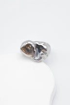 Bague en acier inoxydable ajustable - ARGENT