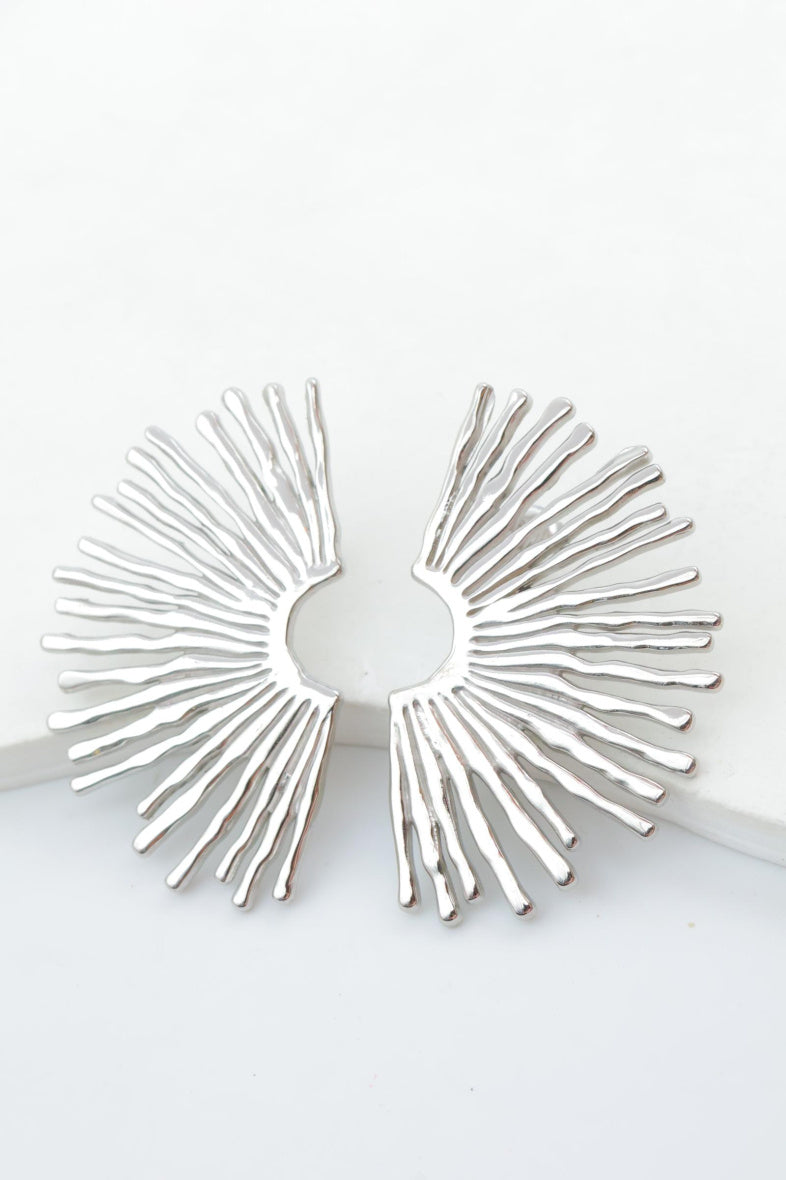 Boucles d'oreilles en acier inoxydable - ARGENT