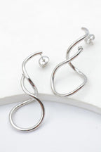 Boucles d'oreilles en acier inoxydable - ARGENT