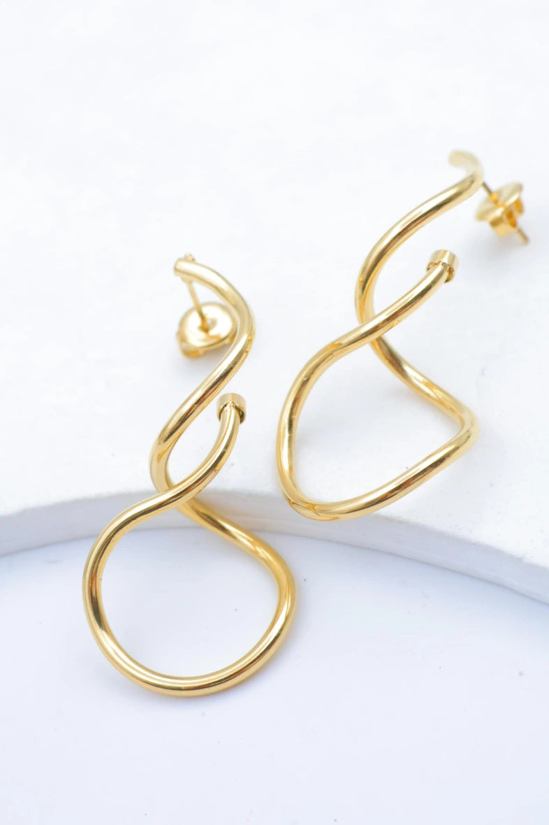 Boucles d'oreilles en acier inoxydable - DORÉ