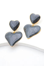 Boucles d'oreilles en acier inoxydable - NOIR