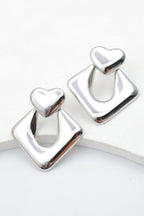 Boucles d'oreilles en acier inoxydable - ARGENT