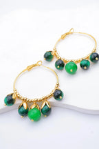 Boucles d'oreilles en acier inoxydable - VERT