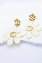 Boucles d'oreilles en acier inoxydable - BLANC
