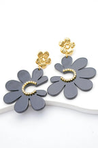 Boucles d'oreilles en acier inoxydable - NOIR