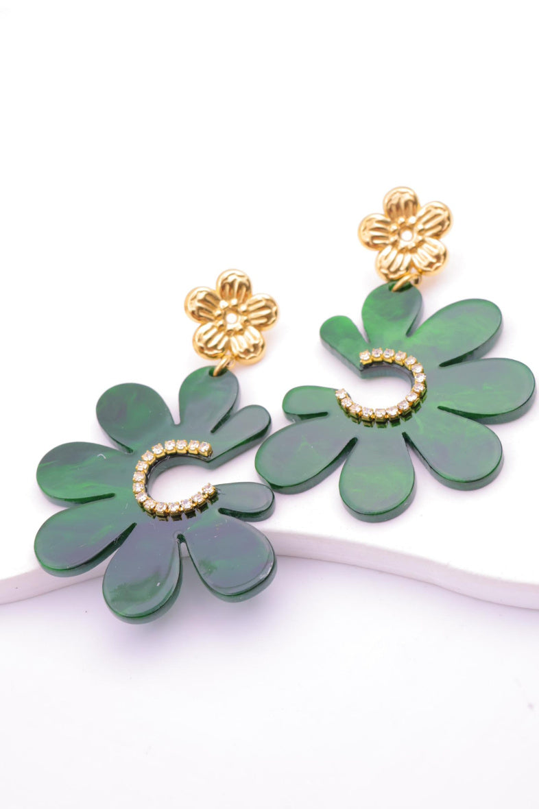 Boucles d'oreilles en acier inoxydable - VERT