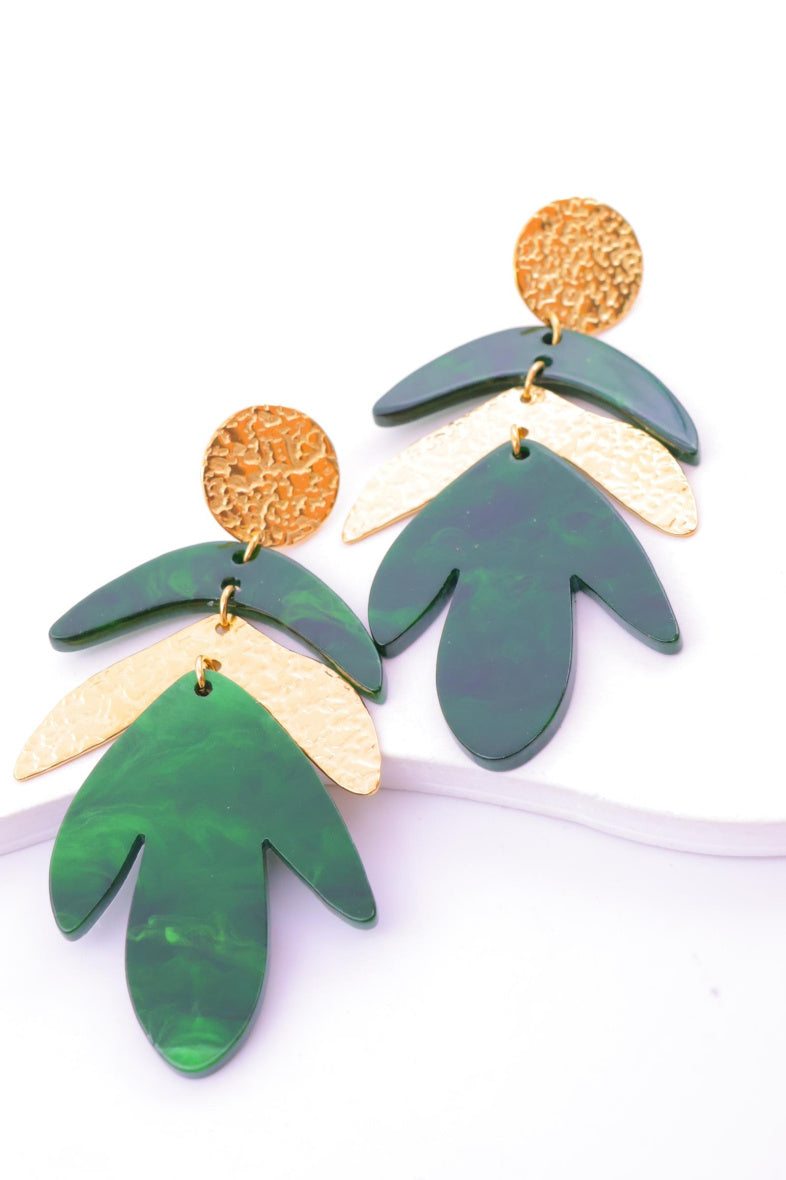 Boucles d'oreilles en acier inoxydable - VERT
