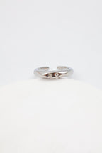 Bague en acier inoxydable ajustable - ARGENT
