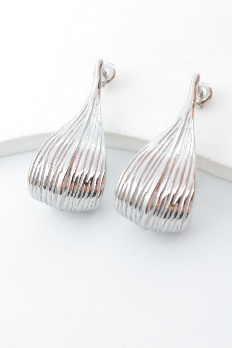 Boucles d'oreilles en acier inoxydable - ARGENT