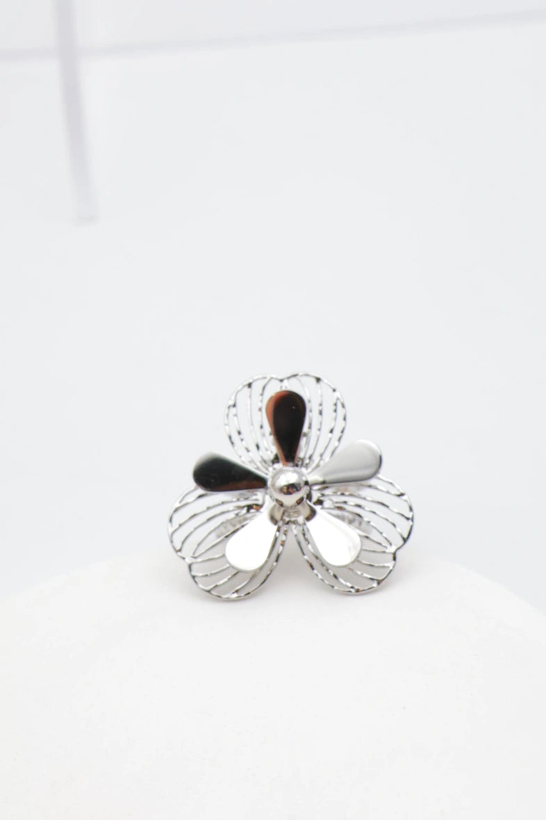 Bague en acier inoxydable ajustable - ARGENT