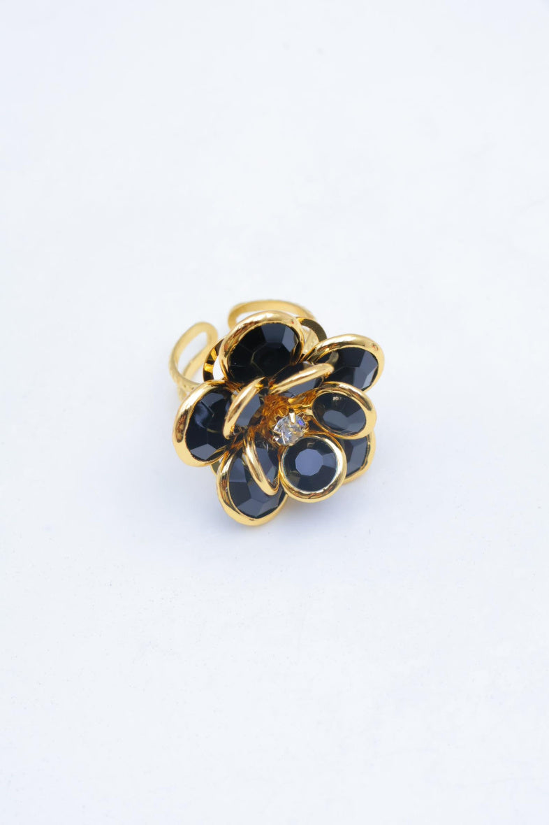 Bague en acier inoxydable ajustable - NOIR