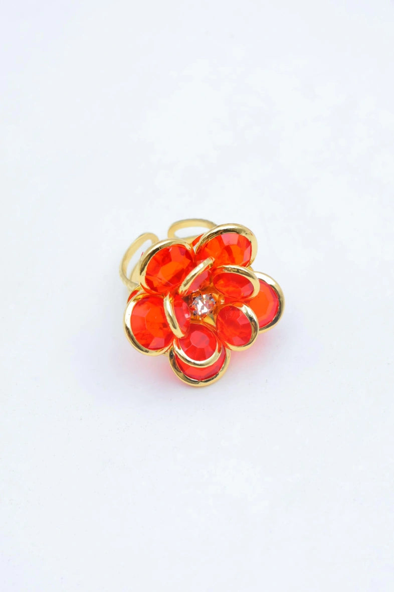 Bague en acier inoxydable ajustable - ROUGE