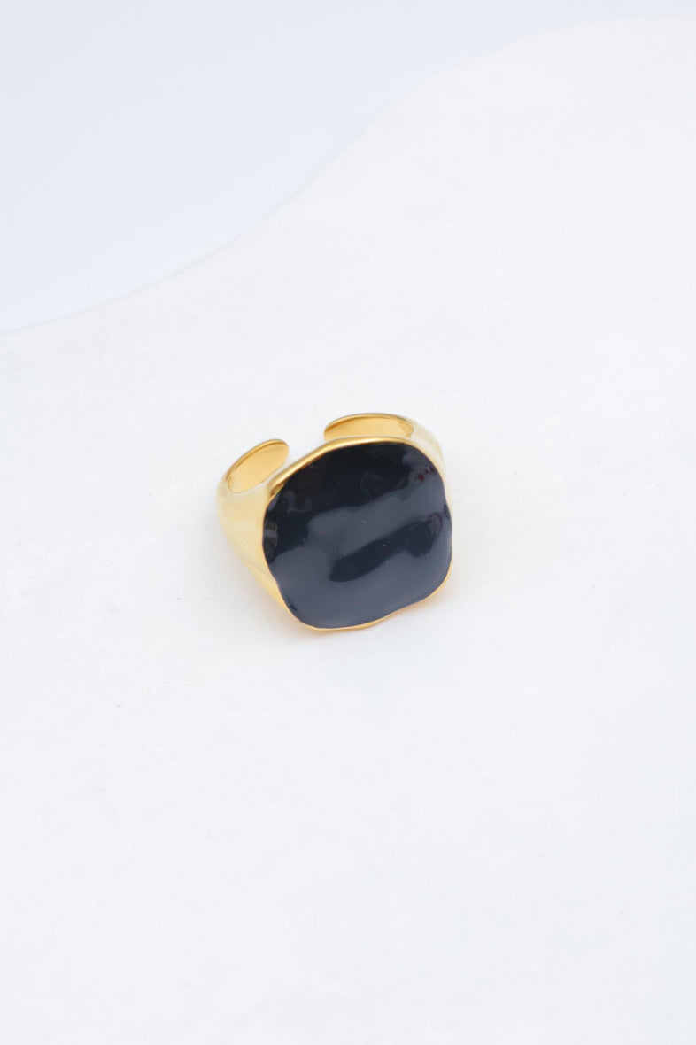 Bague en acier inoxydable ajustable - NOIR