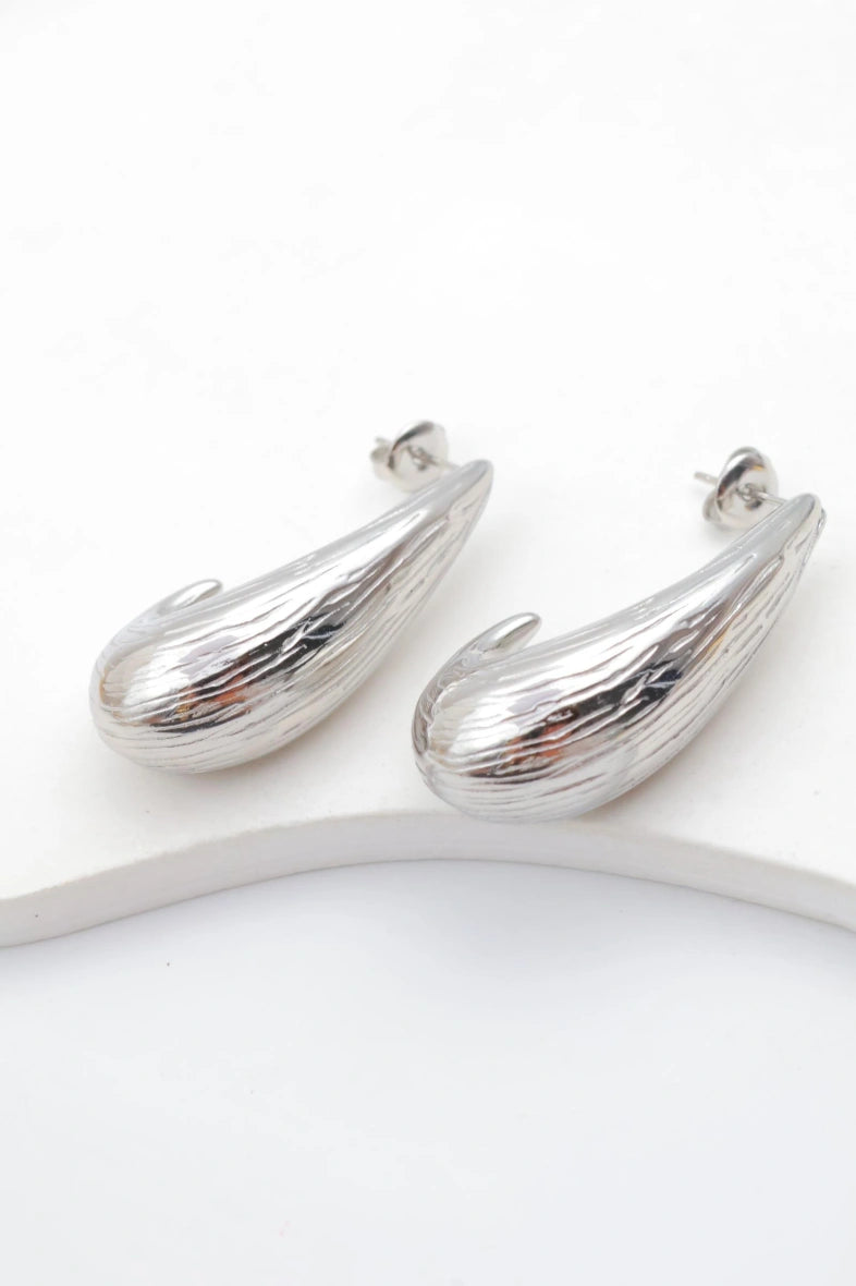 Boucles d'oreilles en acier inoxydable - ARGENT