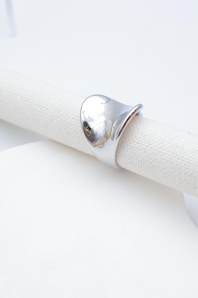Bague en acier inoxydable ajustable - ARGENT