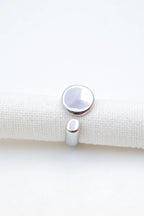 Bague en acier inoxydable ajustable - ARGENT