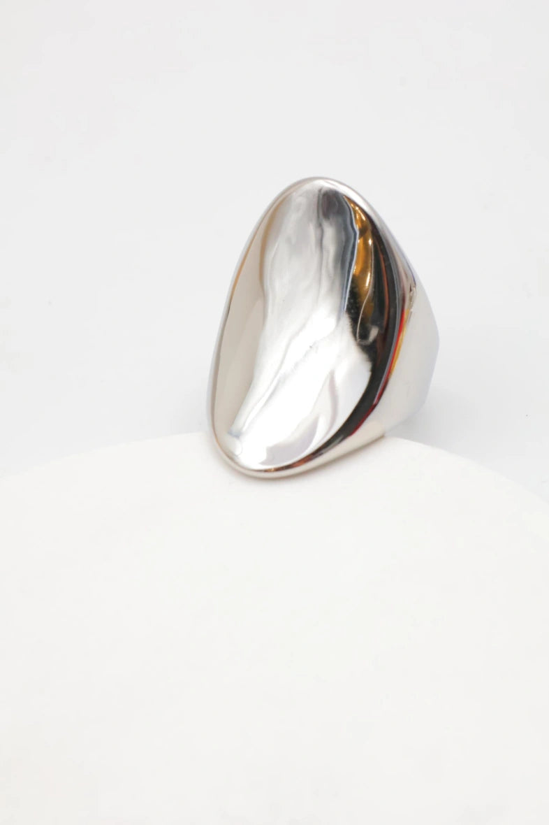 Bague en acier inoxydable ajustable - ARGENT
