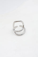 Bague en acier inoxydable ajustable - ARGENT