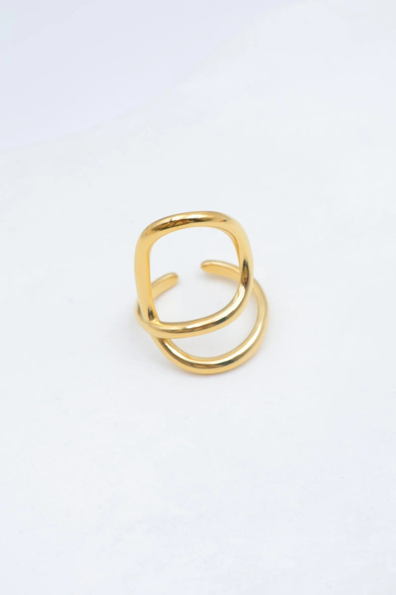 Bague en acier inoxydable ajustable - DORÉ