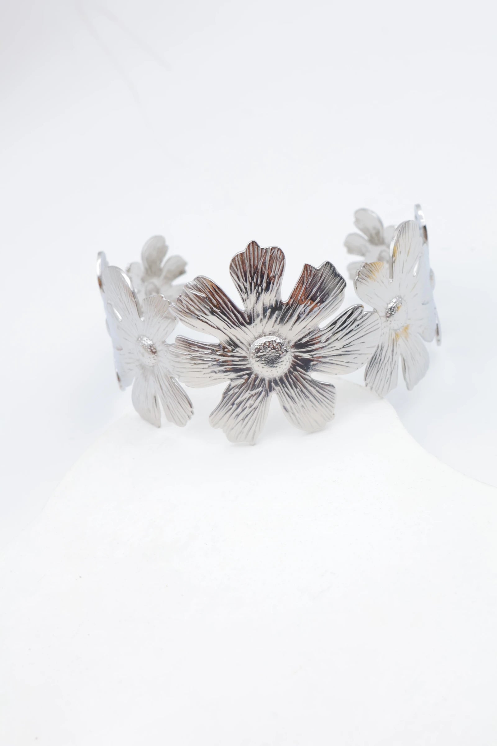 Bracelet jonc en acier inoxydable - ARGENT