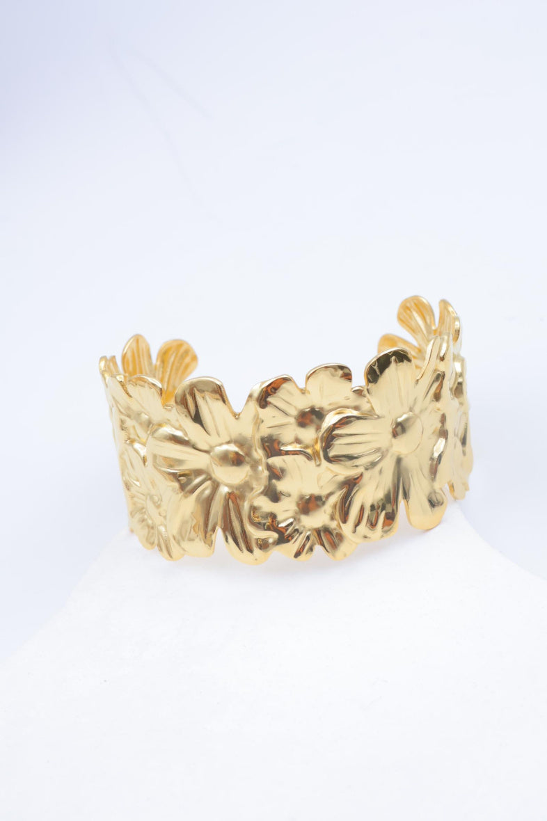 Bracelet jonc en acier inoxydable - DORÉ