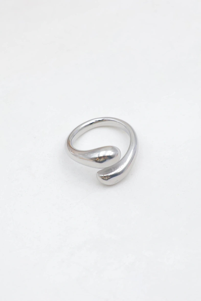 Bague en acier inoxydable ajustable - ARGENT
