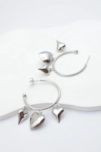 Boucles d'oreilles en acier inoxydable - ARGENT