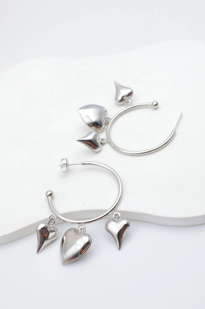 Boucles d'oreilles en acier inoxydable - ARGENT