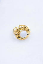 Bague en acier inoxydable ajustable - BLANC