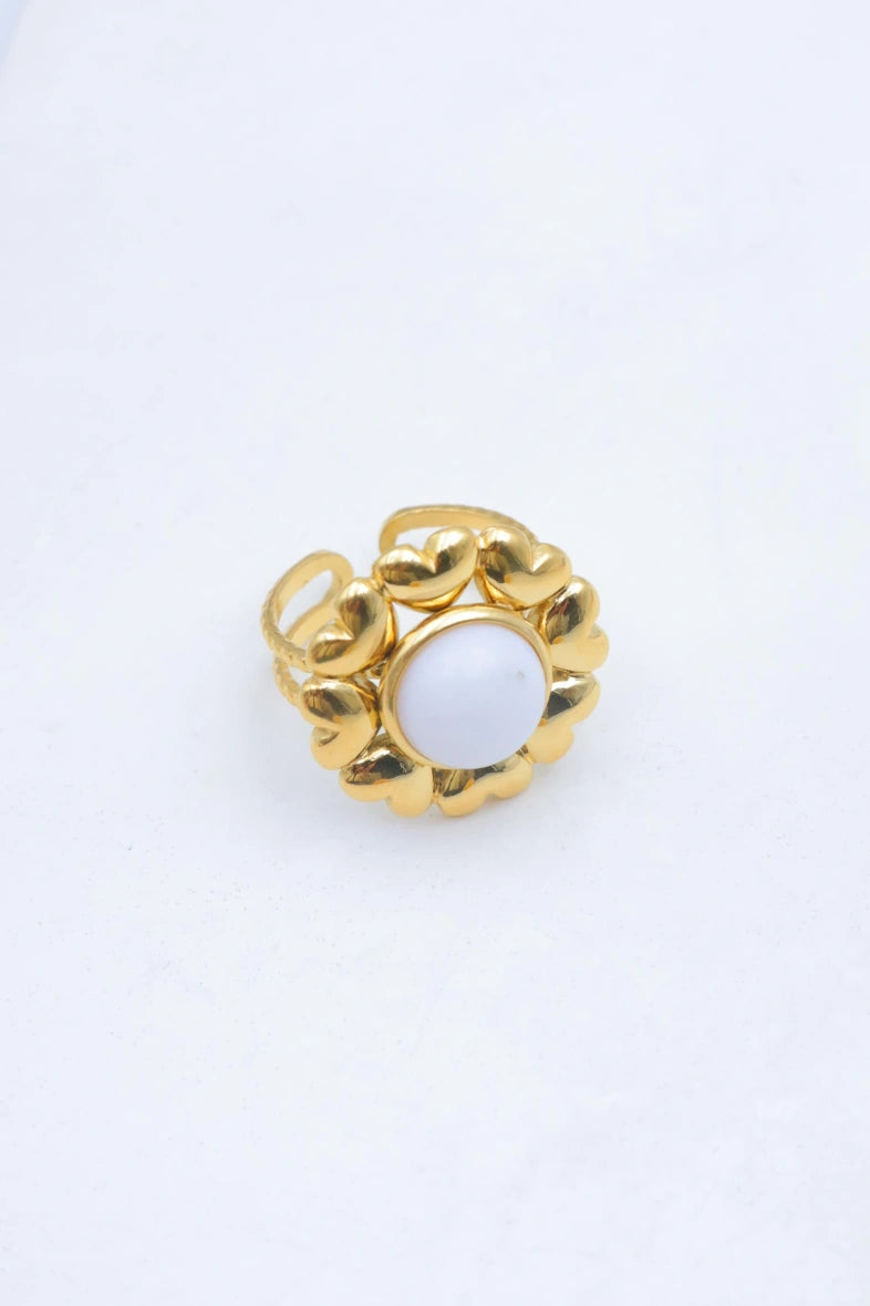 Bague en acier inoxydable ajustable - BLANC